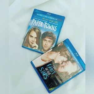 John Green Blu Ray/DVD Movie Lot | The Fault in Our Stars Paper Towns Romance